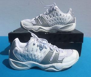 Prince Women's T22 Tennis Shoe White/Silver/Grey - Size 10 - In Box - New Laces