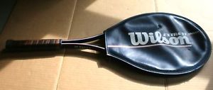 WILSON EXTRA II MIDSIZE TENNIS RACQUET WITH COVER 4 5/8" GRIP, NICE