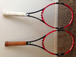 Two Wilson RF 97 tennis rackets (TWO) 4 3/8 Grip - Strung