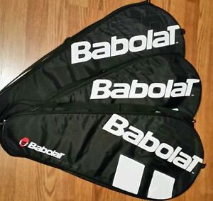 3 Babolat Padded Tennis Raquet Cover Bag Shoulder Carrying Case MINT!