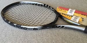 Volkl V1 Classic MP tennis racquet 4 1/4 or 3/8 new strings + extra grommet set