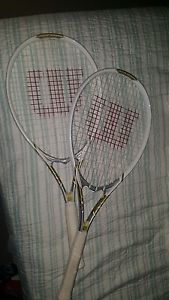 2  Wilson Adult's Venus Serena Tennis Racquet -White/Gold