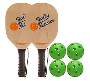Rally Meister Wood Pickleball Paddle Bundle New