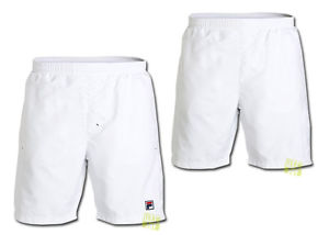 Fila Hombre Shorts de tenis Pantalón chándal Pantalones deportivos Santo blanco