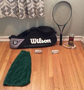 Prince Graphite Sport Tennis Racquet And Wilson Tennis Bag W/ 3 Penn Yellow Tenn