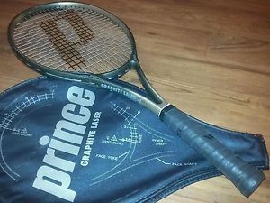 Prince Graphite Laser Oversize Tennis Racket Racquet 4 1/2 + Case MINTY FRESH