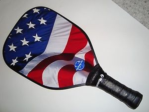 <SUPER NEW & LIGHT> OVER-SIZED PICKLEBALL PADDLE USA FLAG WAVE PICKLEPADDLE T200