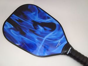SUPER NEW PICKLEBALL PADDLE BLUE FLAME FIRE PICKLEPADDLE T200 THIN QUICK AT NET