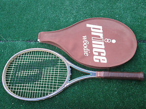 Tennis Prince Woodie Tennis Racquet Collectible Condition 4 3/8 Grip 1" Scuff