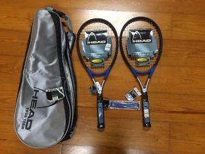 Head Tennis Rackets Set Of Two With Bag New