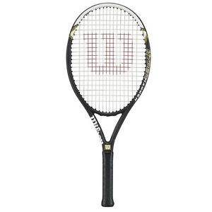Wilson Hyper Hammer 5.3 Strung Adult Tennis Racket (Black/White, 4 1/2)