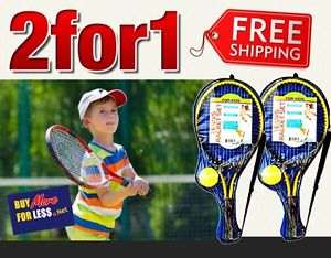 Kids Tennis Racket Set with Ball (Pack Of 2)