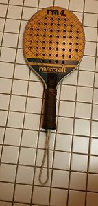 Vintage Marcraft Autographed Bobby Schwarz M-1-C Wood Racquet Paddle