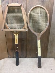 Vintage Tennis Racquet Wilson And Spaulding 2