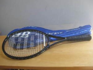 BLACKBURNE DOUBLE STRUNG TENNIS RACKET RACQUET WITH CASE USED 4 5/8 grip
