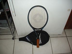 Vtg SPALDING SMASHER Tennis Graphite Racket Racquet  4 5/8  Leather Grip w cover