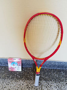 Volkl V-1 Classic Tennis Racquet Grip 4 1/2 and Alpha Gosen String