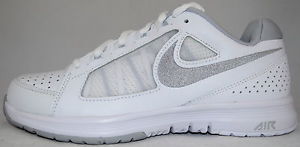 Nike Air Vapor Ace Womens Tennis Shoe, 724870, White/Metallic Silver/Grey, Sz 12