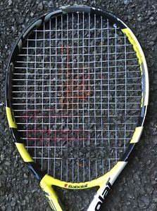 Babolat Aero pro Drive+ CUSTOMIZE Beat-up 1/2 Now A Stretch Luxilon Heavy Great