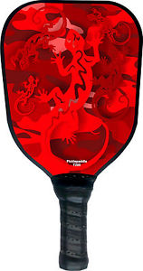 NEW AERODYNAMIC PICKLEBALL PADDLE RED LIZARD CAMOUFLAGE PICKLEPADDLE T200