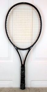 PRINCE Graphite Authority Oversize Racquet Restrung and New 4 1/2" Grip VG!