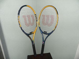 2 ea Wilson US Open Tennis Racquets w/ covers 4 1/2" grip Graph/Titnm China