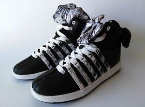 K-Swiss Varsity Junior Shoes Classic VN mid Size 4 Medium Black / White Bow New