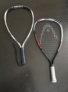 2 HEAD Racquetball Rackets T.i Demon And T.i Inferno Both 3 5/8 Grip