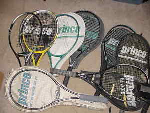 Used Mixed Lot PRINCE Tennis Racquets