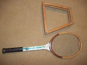 Spalding Pancho Gonzales Autograph Vintage Wood Tennis Racquet With Bracket