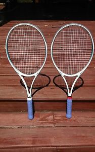2 Prince Tricomp 90 Rackets 4 3/8new strings and grips