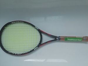 Prince Warrior Pro 100 tennis racquet strung with Prince strings