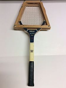 Vintage Wilson Mary Hardwick Flight Wood Tennis Racquet 4-1/4.With Wood Press