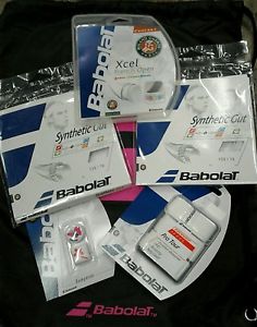 Babolat Gift Bag Set! Synth gut16ga/17ga Xcel/strings-over grip/damp/Nadal!