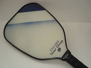 SUPER NEW ENGAGE ENCORE TEAR DROP PICKLEBALL PADDLE ENHANCED CONTROL SPIN BLUE