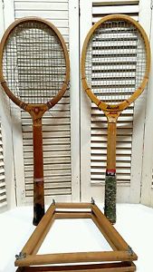 2 VINTAGE TENNIS RACQUET AND HEAD PRESS~GREAT FOR DISPLAY/DECORATION