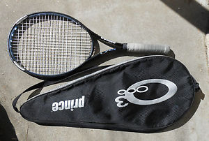 Prince O3 Blue Oversize 110 head 4 3/8" grip Tennis Racquet  W/Bag
