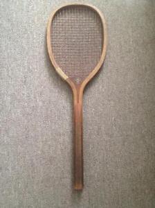 Vintage Antique Spalding & Bros. Greenwood Model A.D.1876 Wooden Tennis Racquet