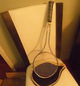 Unused Vntg Johnny Walker Tennis Racquet Tmprd Stl 4 5/8" M w/ Cvr 1980's Taiwan