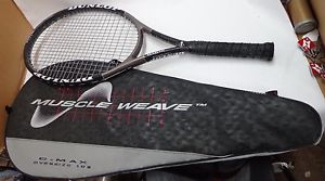 #2 Dunlop Muscle Weave 200G Tectonics 108 Graphite Tennis Racquet 4 1/4" w/Case