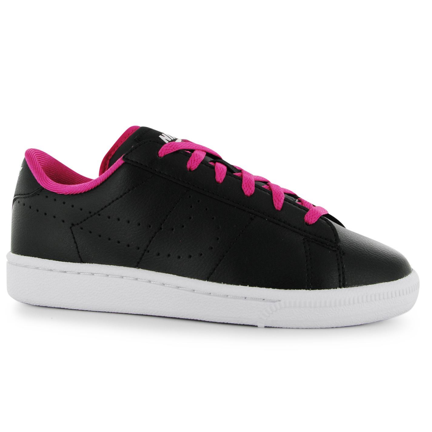 Nike Tennis Class Trainers Juniors Black/Black/Pink Sports Shoes Sneakers