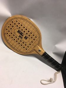 Vintage Wooden Paddleball Racquet Big H 100 Series