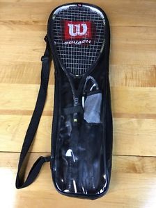 Wilson Squash Racquet Hyper Hammer 145 + Case & Glasses FAST SHIPPING! $AVE!