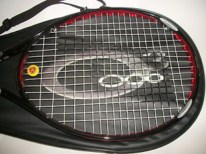 EXCELLENT PRINCE 03 RED TENNIS RACQUET 105 MID PLUS 4 3/8 WITH CASE
