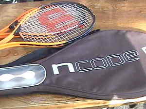 two Wilson Soft Shock Titanium 3 Tennis Racquet 4 3/8 (412)