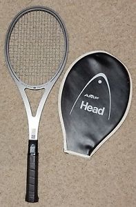 VINTAGE AMF HEAD ARTHUR ASHE COMPETITION TENNIS RACKET W/cover 4 3/4