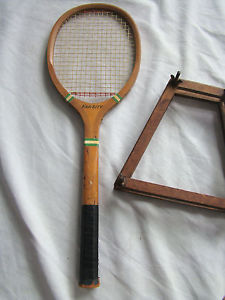 Vintage VARSITY Wood Tennis Racquet with head press #16T112