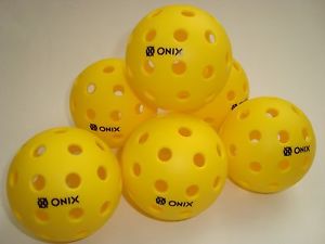 NEW 6 PACK ONIX PURE2 PICKLEBALL BALLS OUTDOOR ONIX PURE TOURNAMENT PLAY USAPA