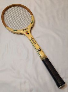 Vintage VTG Wilson Billie Jean King Valiant Wood Tennis Racket Racquet