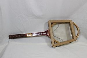 Billie Jean King Racquet Ball Bamboo Racket with Case Bancroft Tournament Vtg